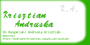 krisztian andruska business card